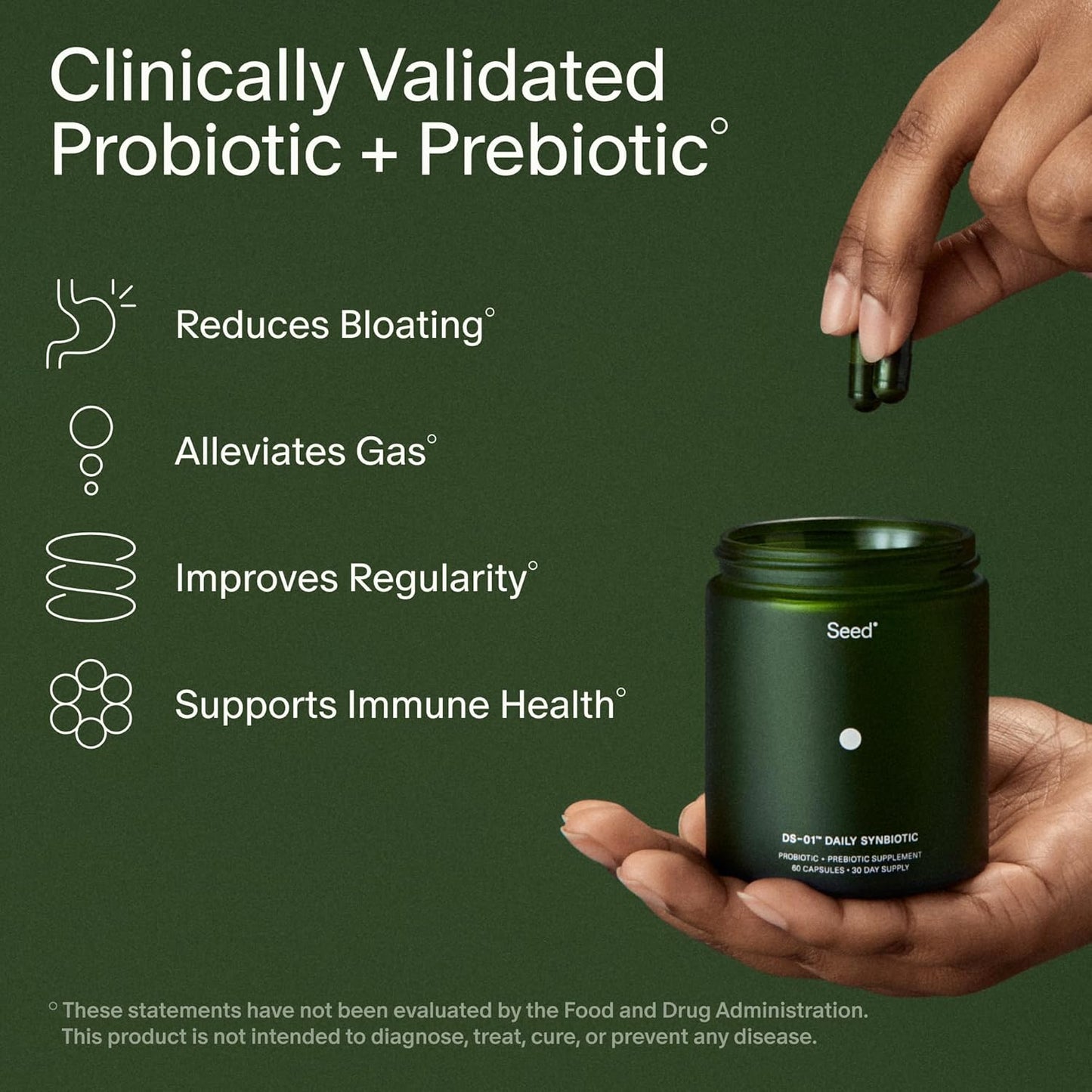 Seed DS-01 Daily Synbiotic - Adult Probiotic + Prebiotic