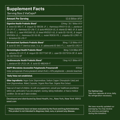 Seed DS-01 Daily Synbiotic - Adult Probiotic + Prebiotic